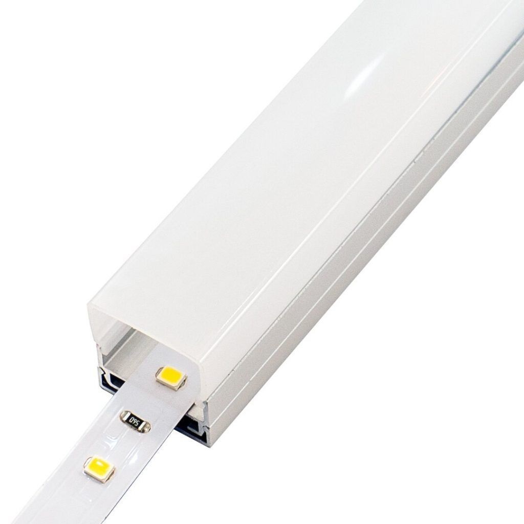 [PERFIL-2CAM] PERFIL ALUMINIO 2Mts DOBLE CAMARA+DIFUSOR 20.21x19.2mm