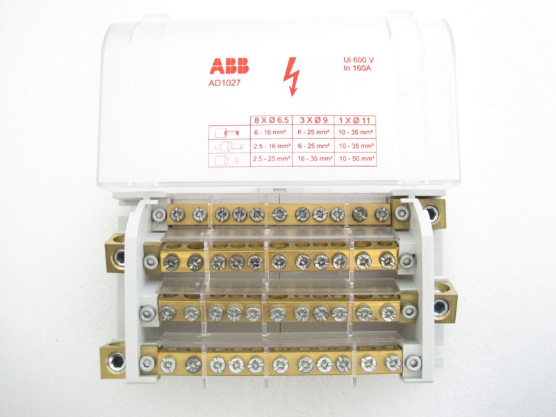 [CUA-AD1027] REPARTIDOR TETRAPOLAR 160A 8S-10MM 3S-16MM 4IN-25