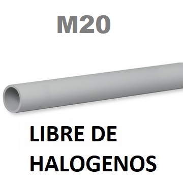 [EHF20] UD. DE 3mt TUBO RIGIDO LIBRE DE HALOGENOS EHF20 GRIS