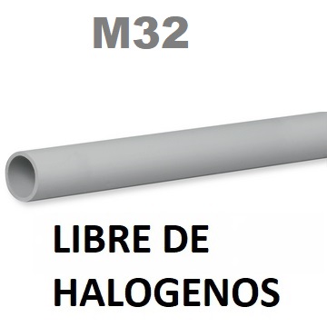 UD. DE 3mt TUBO RIGIDO LIBRE DE HALOGENOS EHF32 GRIS