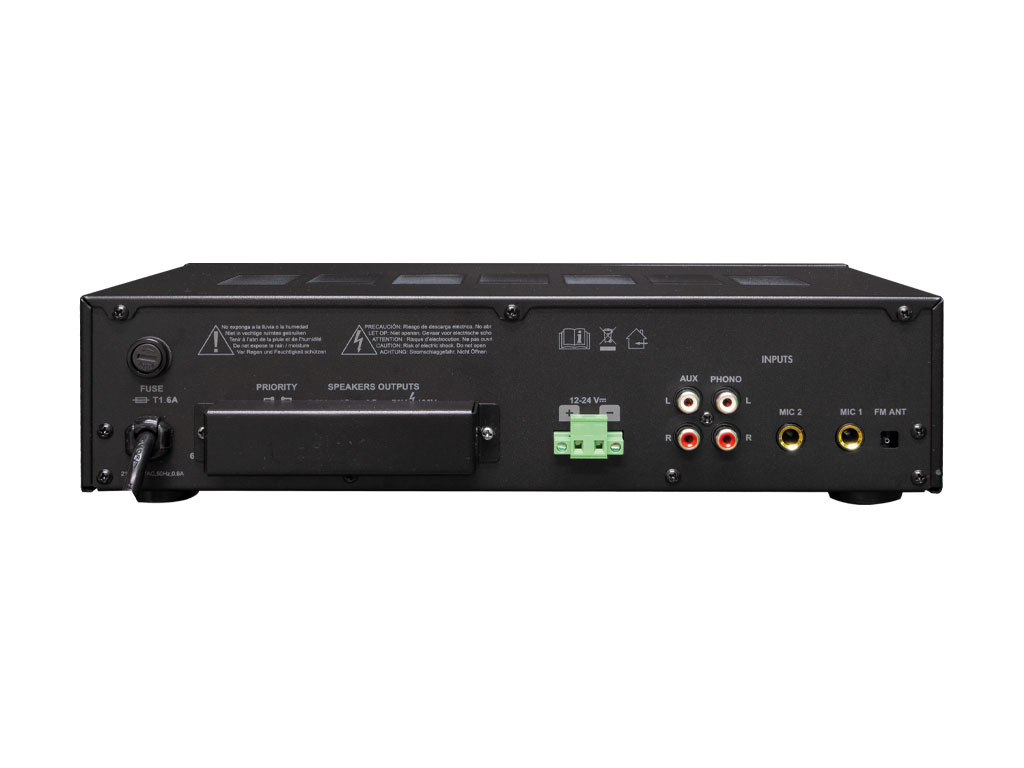 AMPLIFICADOR LINEA 100V AML 60W MIC/AUX/USB/FM/BLUETOOTH