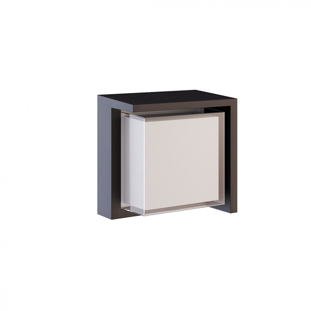 APLIQUE PARED ¨BLIS¨ SQ NEGRO 15W 1370lm 180º CCT SW 27/30/40ºK IP65