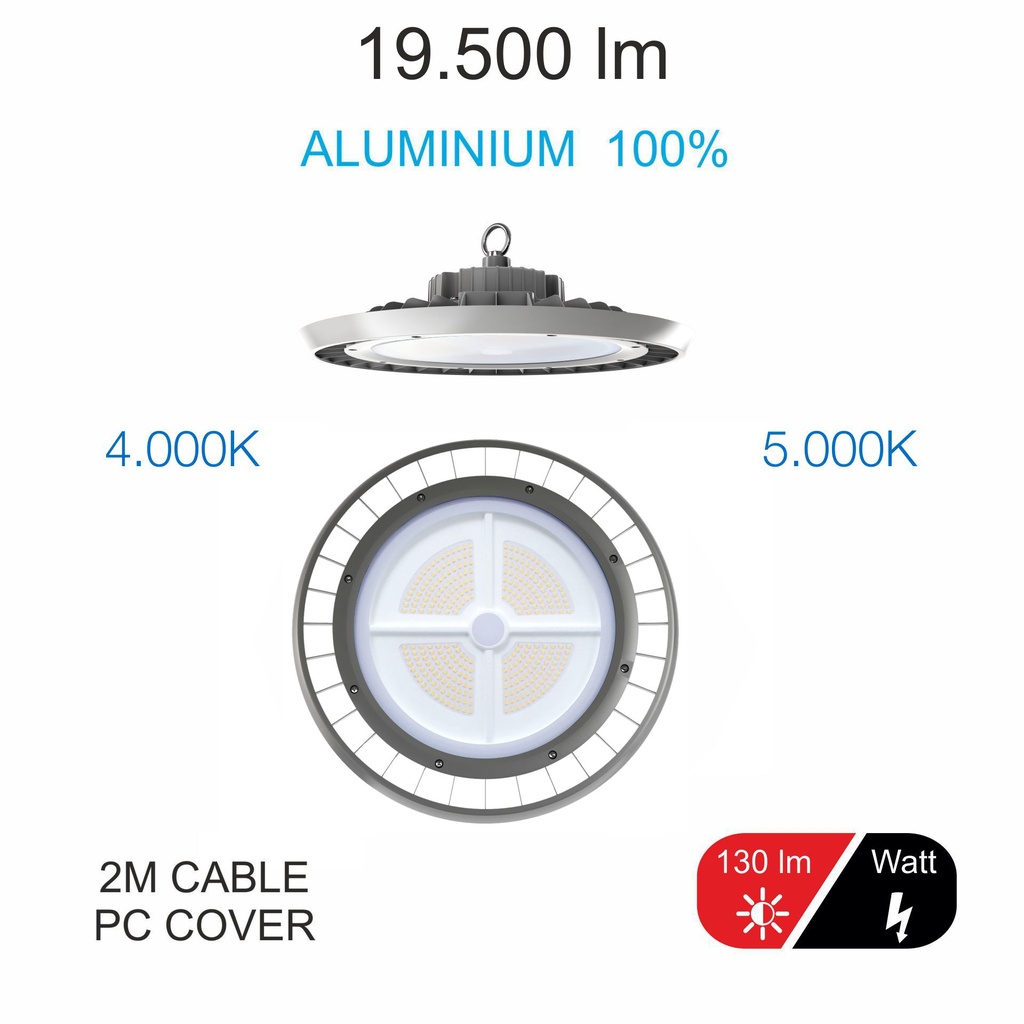 [CAMP-UFO-150W-BF] CAMPANA UFO 150W 19.900lm 5000ºK 100-260V 110º LED PHILIPS