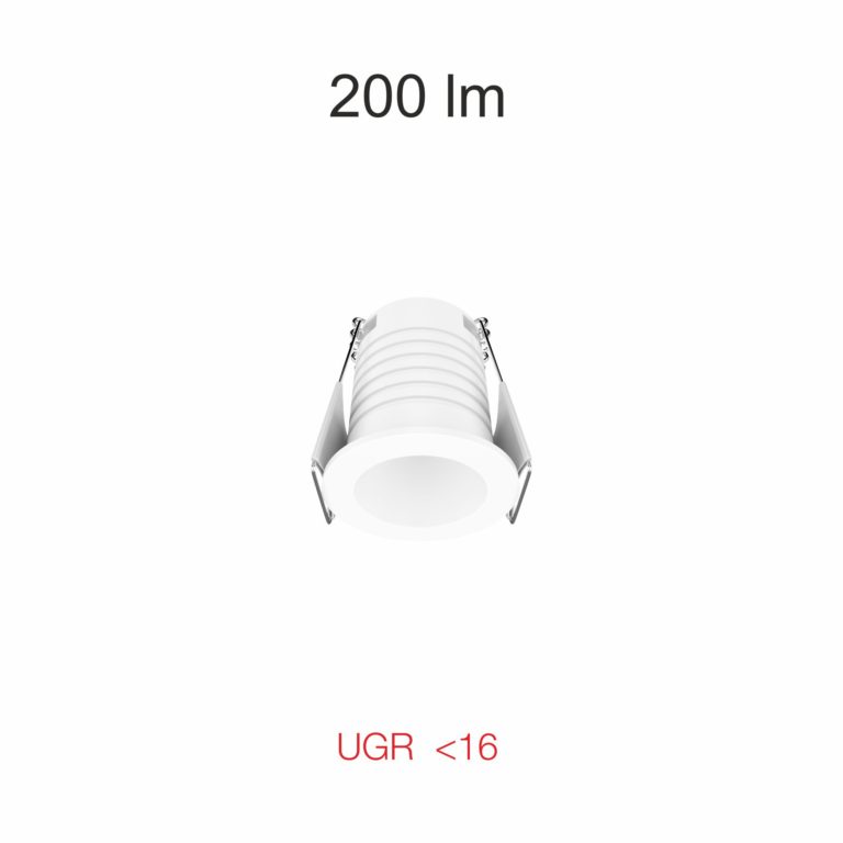 [DW-3.5W-RD-4] DOWNLIGHT PULSAR 3,5W 4000ºK 200LM 30º BLANCO 33X40MM CORTE: Ø29MM