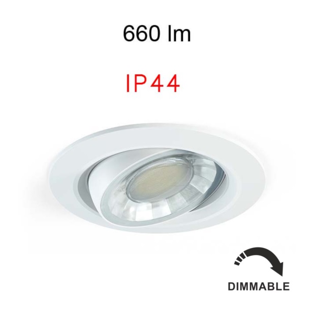 DOWNLIGHT 'COMPAC' R 8W 660lm 220-240V 90º 4000ºK LUZ NEUTRA DIMMABLE LED