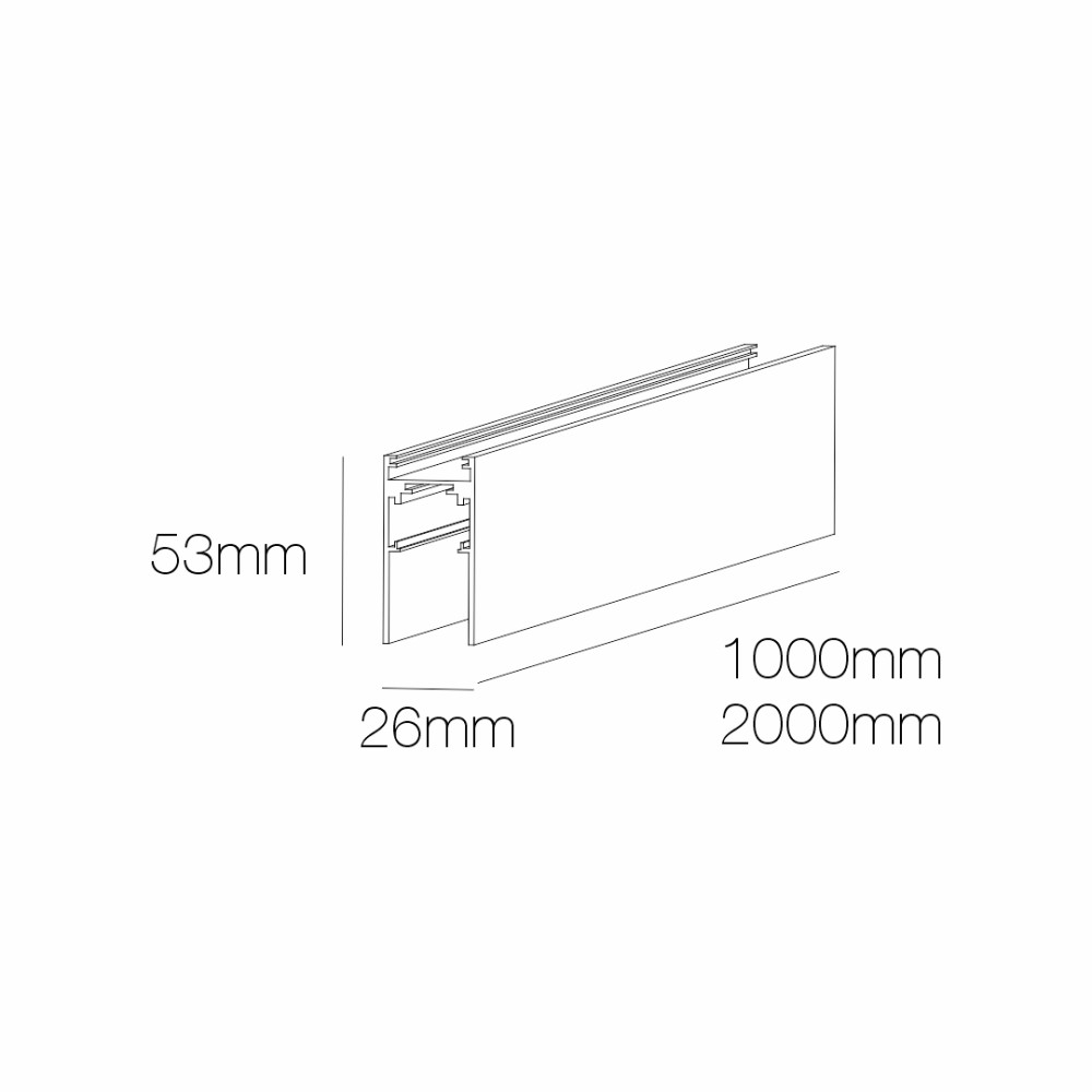 [FC-MAG-BF4662] CARRIL MAGNETICO SUPERFICIE BLANCO 2 METROS 48V