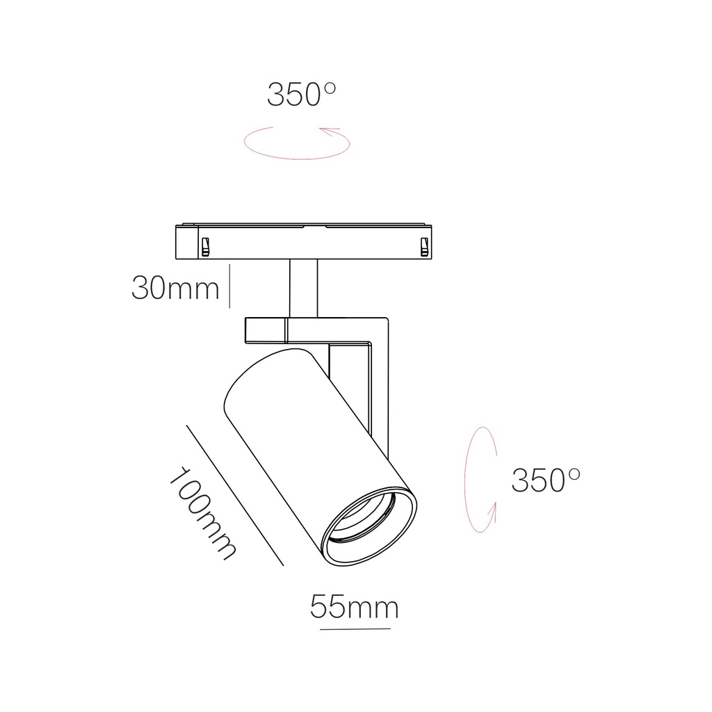VOLT ROUND NEGRO 8W 38º 48V DALI-2 2700K-4000K 570lm