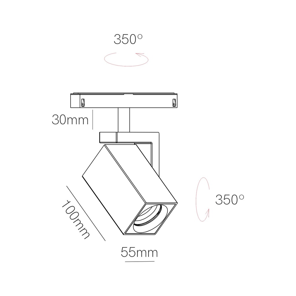 VOLT SQUARE BLANCO 8W 38º 48V DALI-2 2700K-4000K 570lm