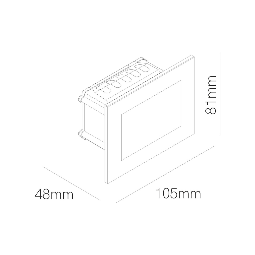 BALIZA ARTIS CRISTAL 4.5W 130lm CCT 27/32/40ºK EMP/SUP (503) INCLUYE CAJA SUPERFICIE