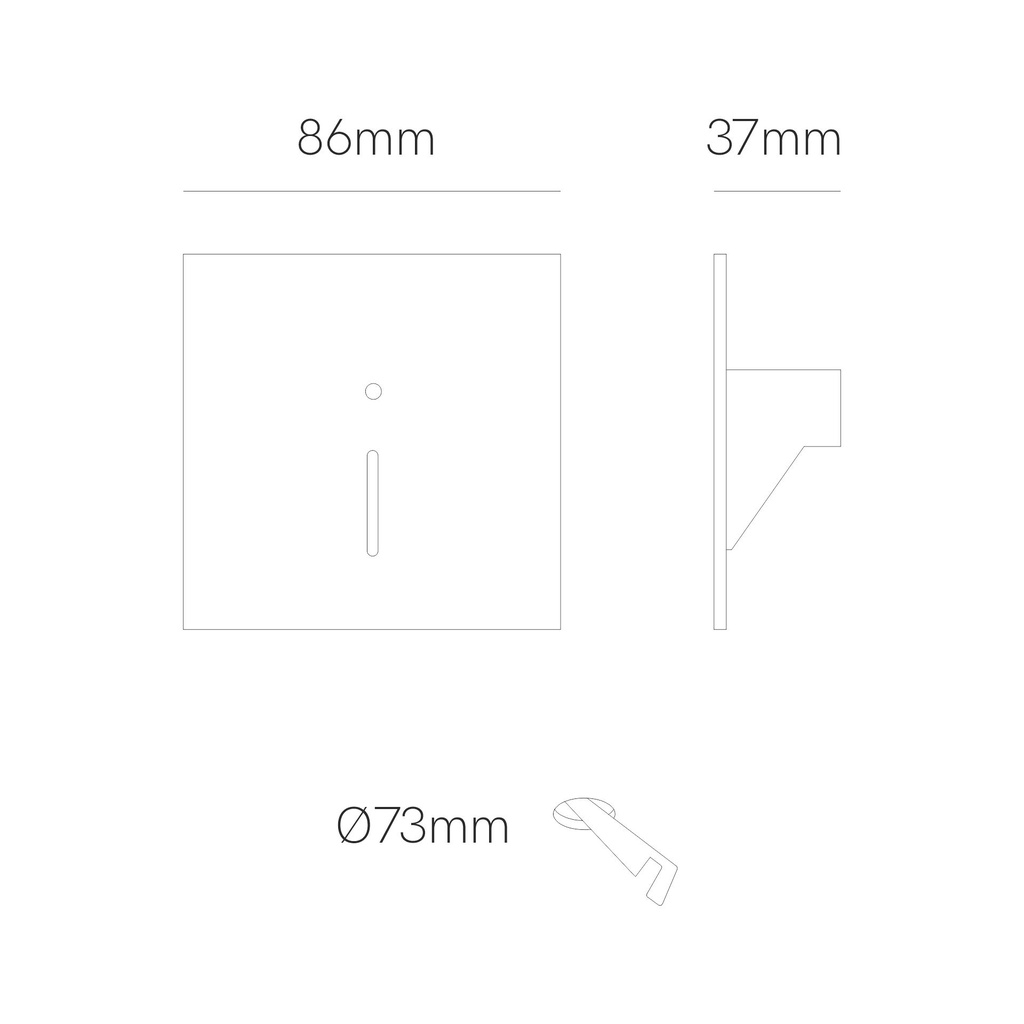[BAL-LAO] BALIZA LAO CON SENSOR BLANCO/NEGRO 1.5W 20lm CCT 27/32/40ºK EMP INCLUYE CAJA EMPOTRAR