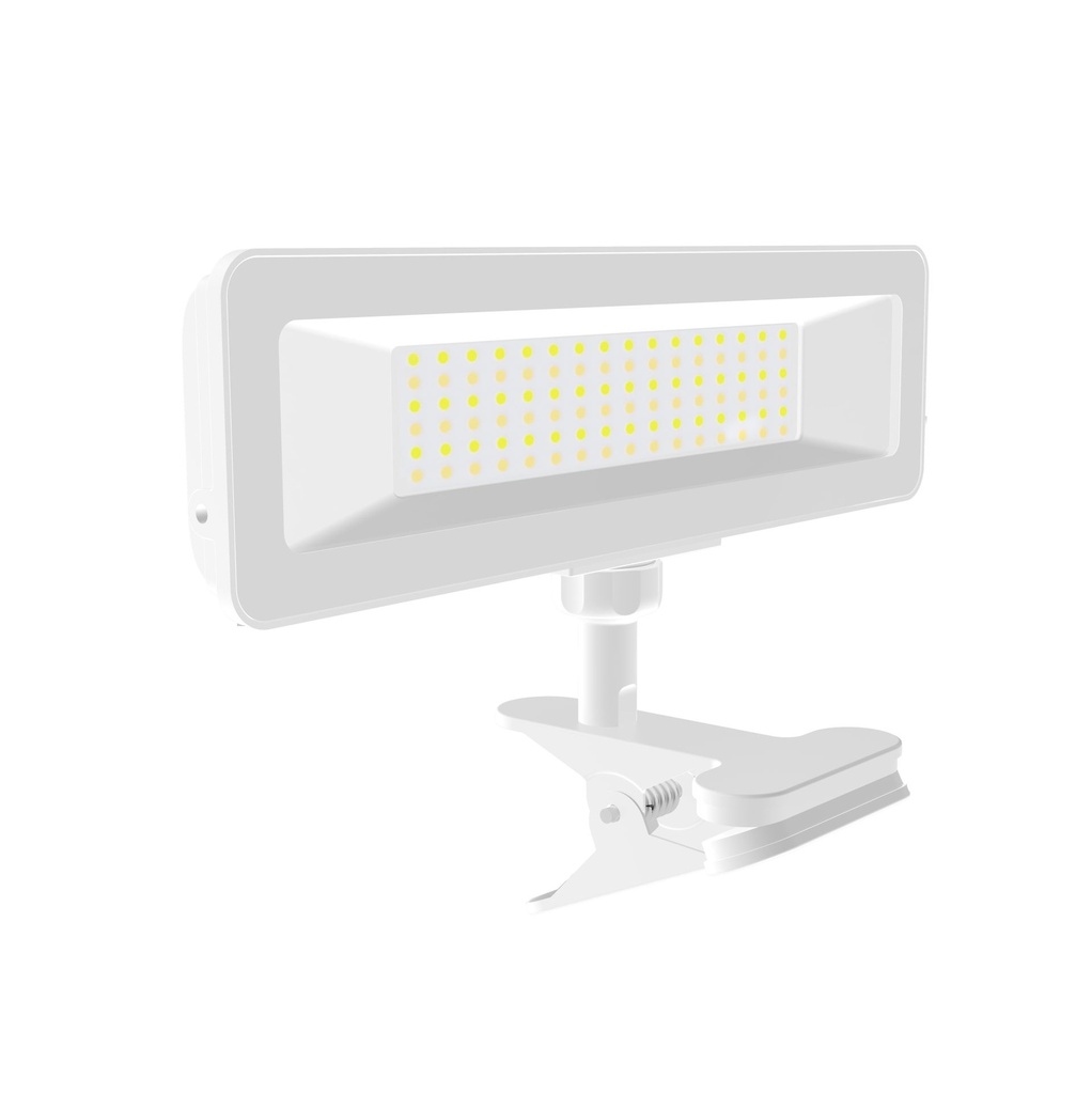 [WECH-BL] WECH PROYECTOR CON PINZA Y SOPORTE BLANCO A BATERIA 10W CCT 27/30/40ºK 600lm IP65