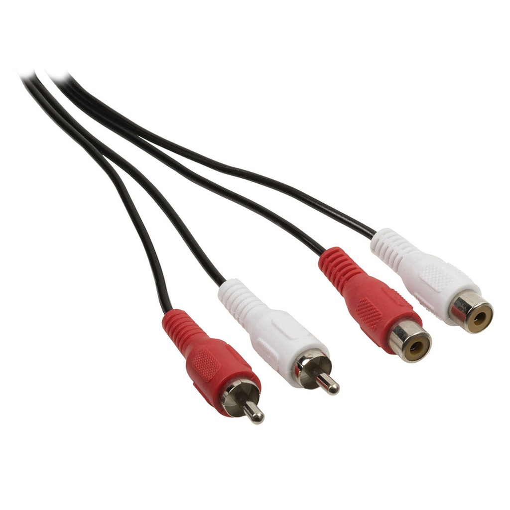 CABLE EXTENSION RCA MACHO -RCA HEMBRA ROJO NEGRO 10M