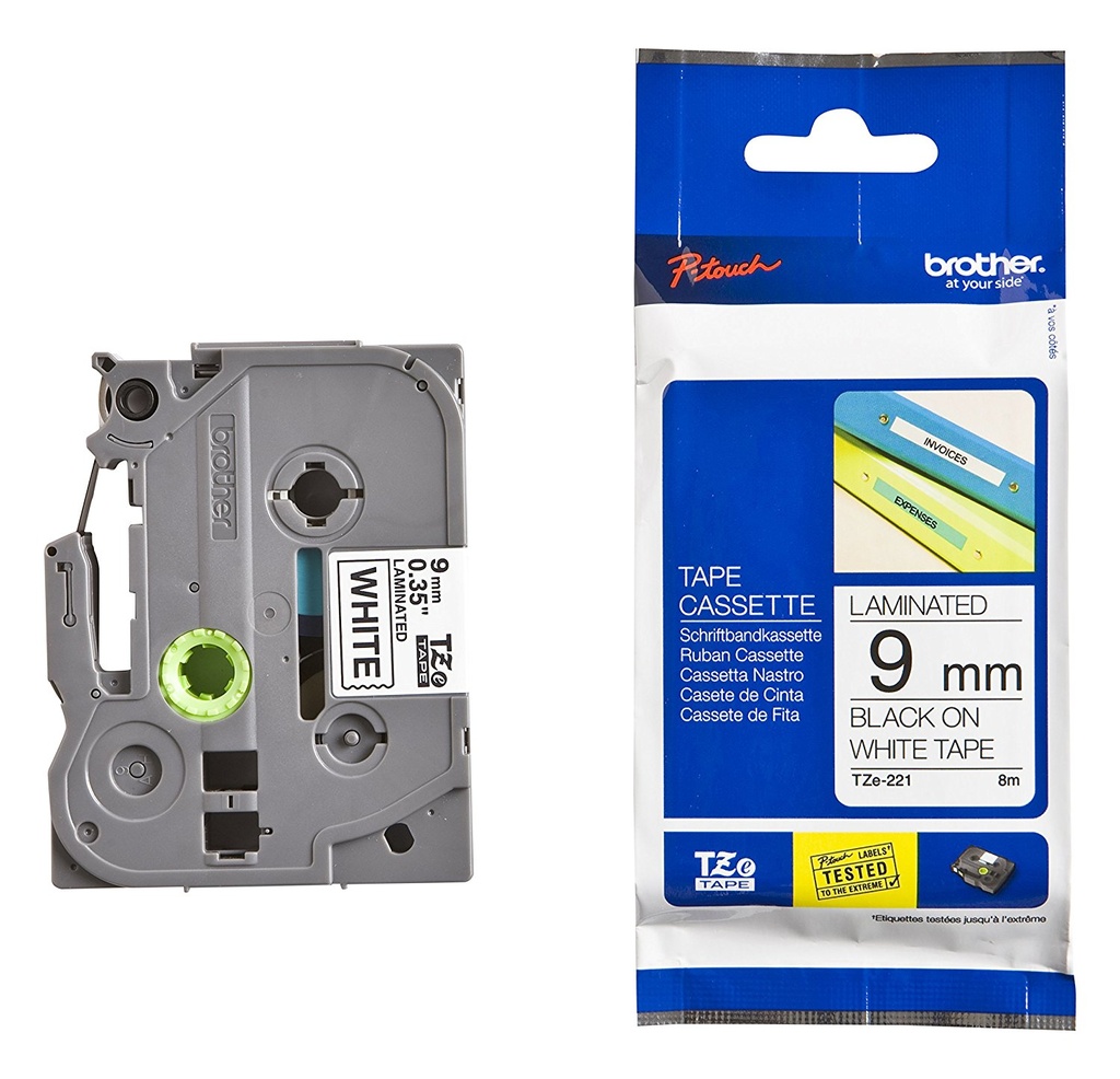 ETIQUETAS P/ ROTULADORA BROTHER 9mm BLANCA