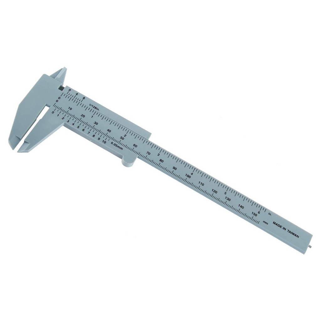 CALIBRADOR PLASTICO GRIS 150/0.1MM