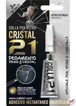 CIANOCRILATO COLLA 21 ESPECIAL CRISTAL BLISTER 3gr SECA SOLO AL SOL