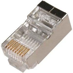 [INF-CON-RJ45-M-FTP6] CONECTOR CLAVIJA MACHO 8 vias RJ45 FTP BLINDADO CAT6