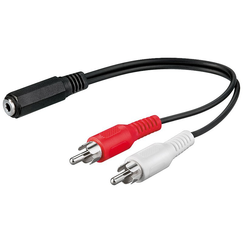 [SON-CON-2RCAM-JACKH] ADAPTADOR JACK HEMBRA - 2 RCA MACHO 20CM