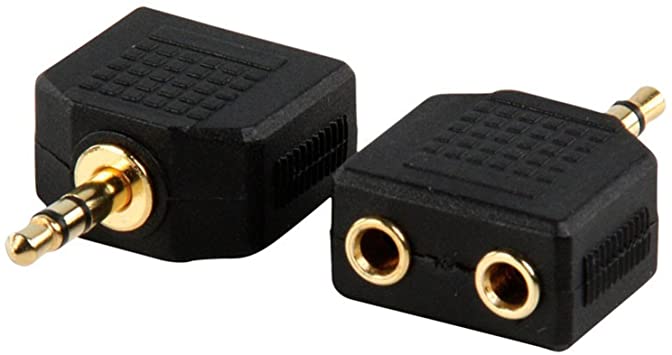 [SON-CON-3.5-2X3.5] Adaptador Stereo Mini Jack 3.5mm Macho a 2 Mini Jack 3.5mm Hembras