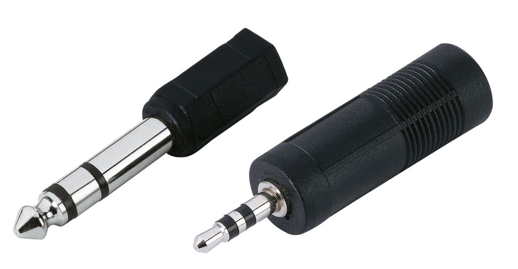 [SON-CON-ADAPJACK] KIT ADAPTADORES ESTEREO JACK-PLUG 3.5mm Y 6.3mm 2pcs