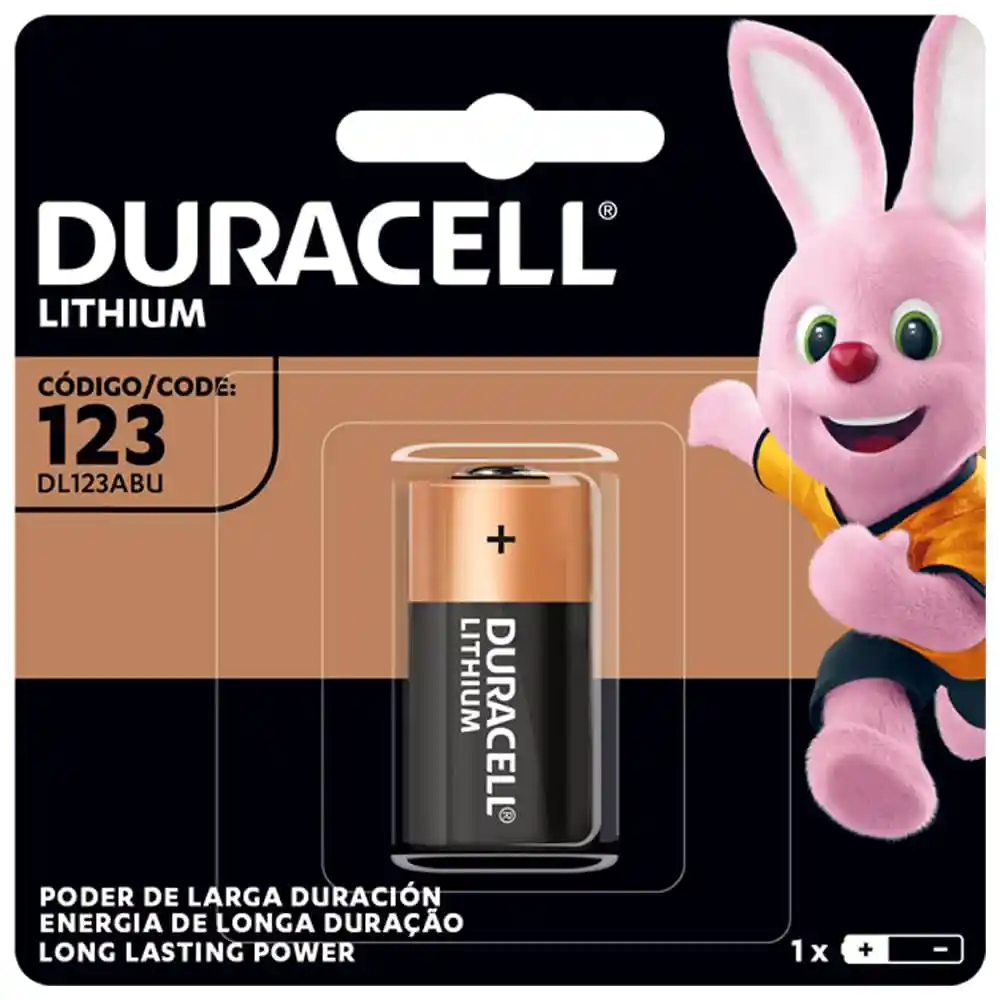 [BAT-CR123A-DUR] BATERIA CR123A 3V DURACELL