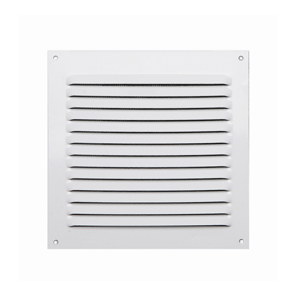 [EXA-REJ-10X10] REJILLA S/BORDE ALUM 0.6 BLANCO LACADO 10X10cm