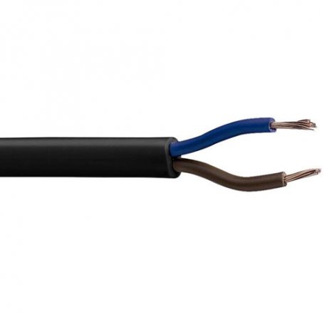 Mt. CABLE MANGUERA PLANA H05VV-F 500V 2X0.75mm2 PVC NEGRA