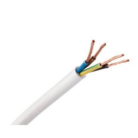 Mt. CABLE MANGUERA H05VV-F 500V 4G1mm2 PVC BLANCO