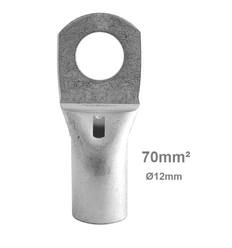 [TC7012] TERMINAL TUBULAR DE COBRE CABLE 70MM Ø12MM
