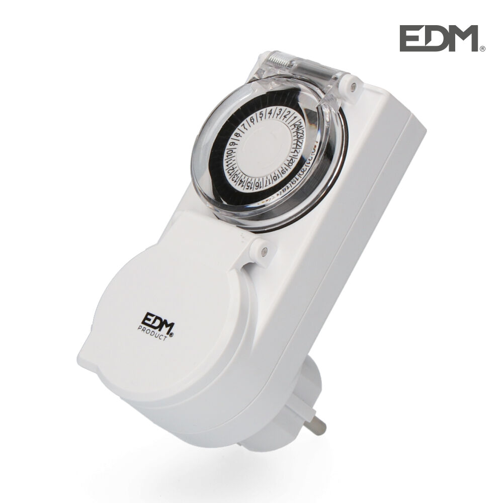 INTERRUPTOR HORARIO ENCHUFABLE IP44 24H MECANICO