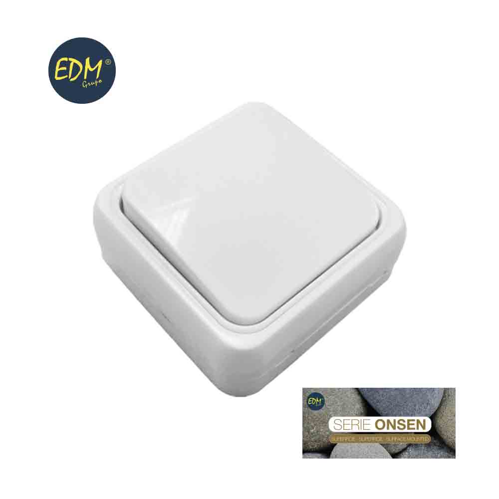 [MEC-06503] CONMUTADOR DE SUPERFICIE BLANCO
