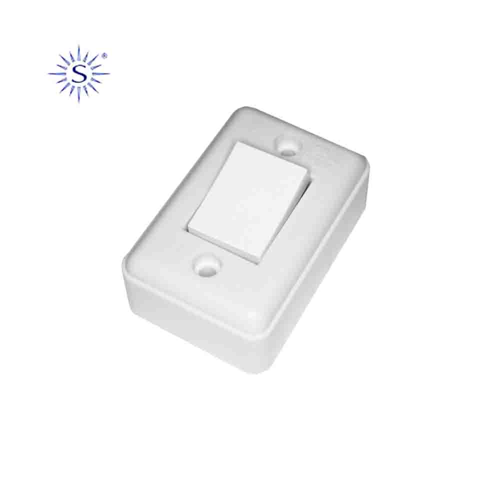 [MEC-43000] INTERRUPTOR 6A 250V SUPERFICIE BASICO BLANCO