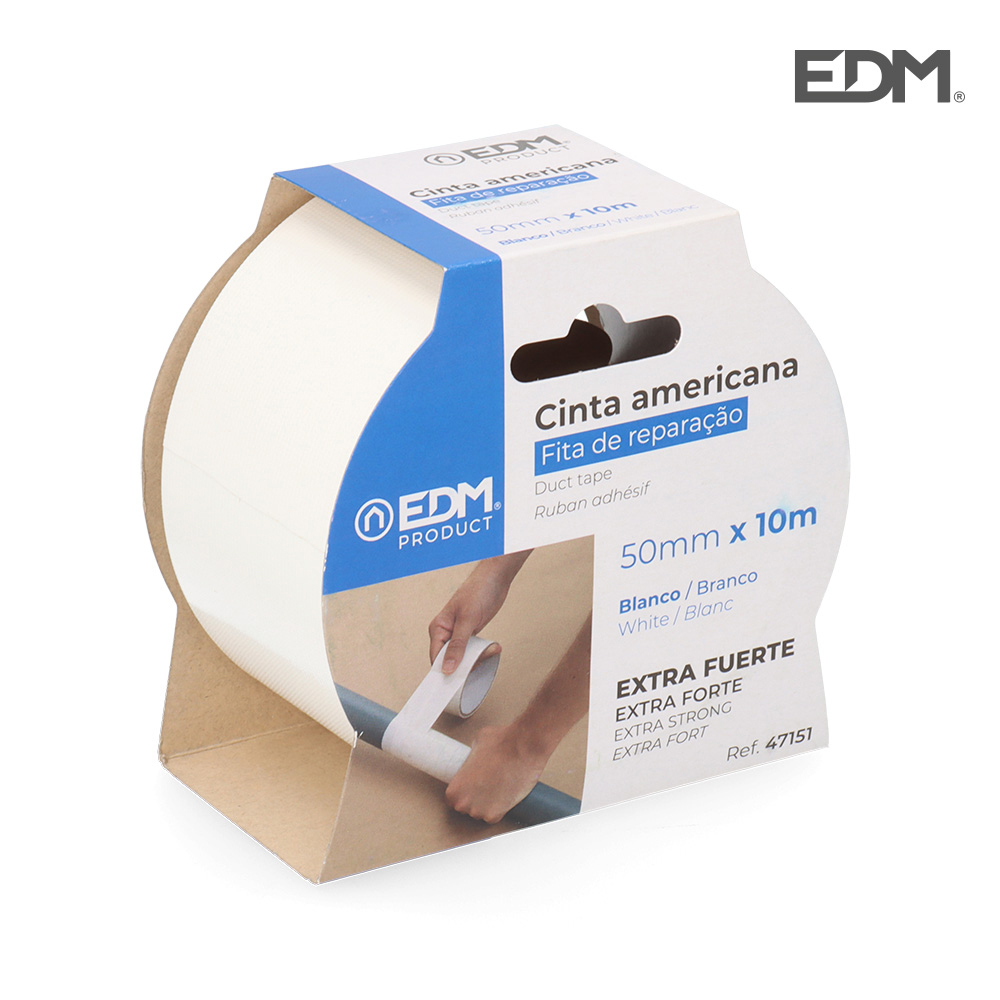 [CIN-USA-BL] CINTA ADHESIVA TEXTIL MULTIUSO 10X50 BLANCA AMERICANA