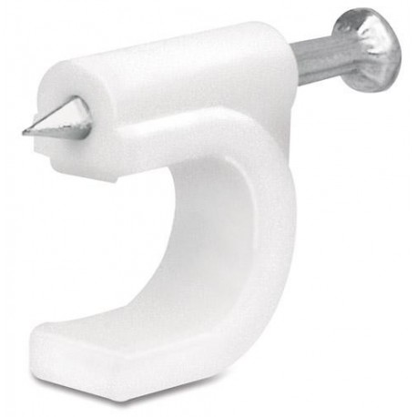 GRAPA BLANCA CABLE MANGUERA 2X2,5 Nº 8 BLANCO