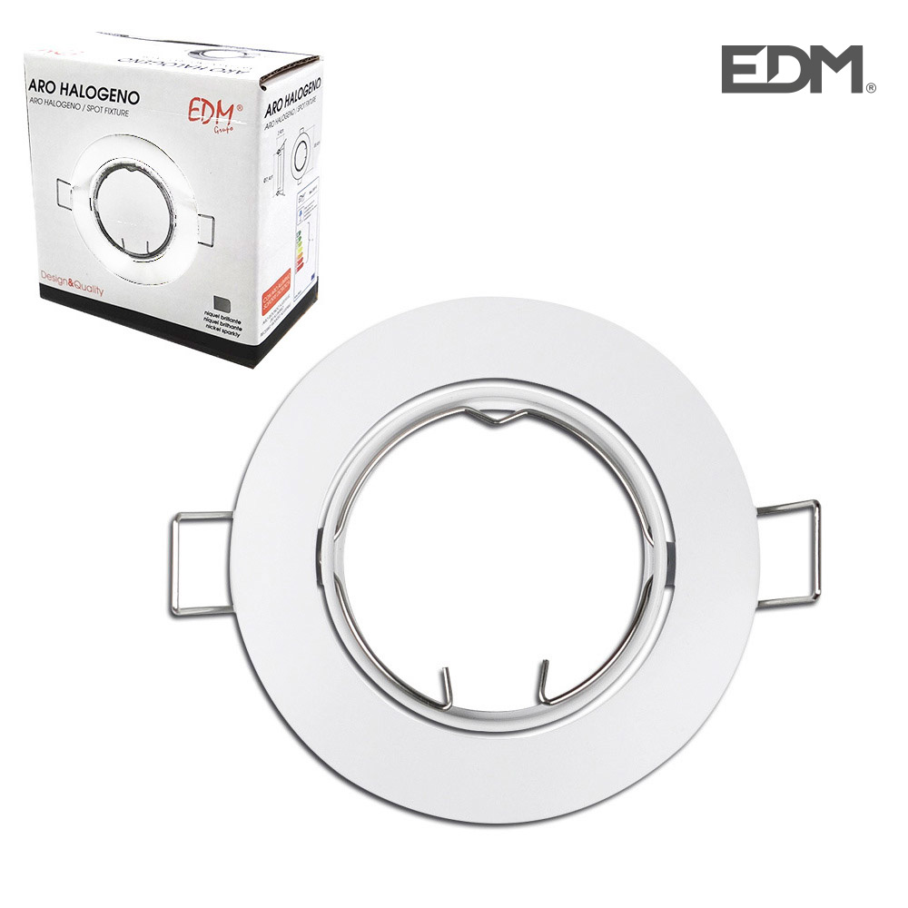 [ARO-35905] ARO DICROICA REDONDO BLANCO CORTE: Ø74MM ORIENTABLE MR16