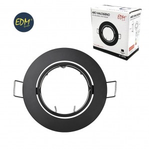 [ARO-35906] ARO DICROICA REDONDO NEGRO CORTE: Ø74MM ORIENTABLE MR16