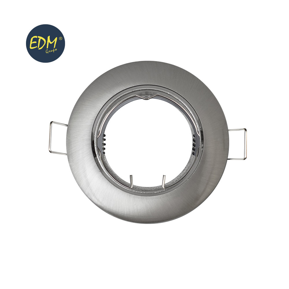 [ARO-35908] ARO DICROICA REDONDO NIQUEL SATINADO CORTE: Ø74MM ORIENTABLE MR16