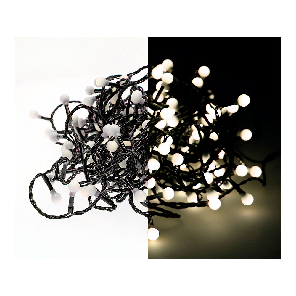 [NAV-71018] GUIRNALDA CHERRY LED LUCES DE 13.50mts 180 LEDS LUZ CALIDA 8 EFECTOS