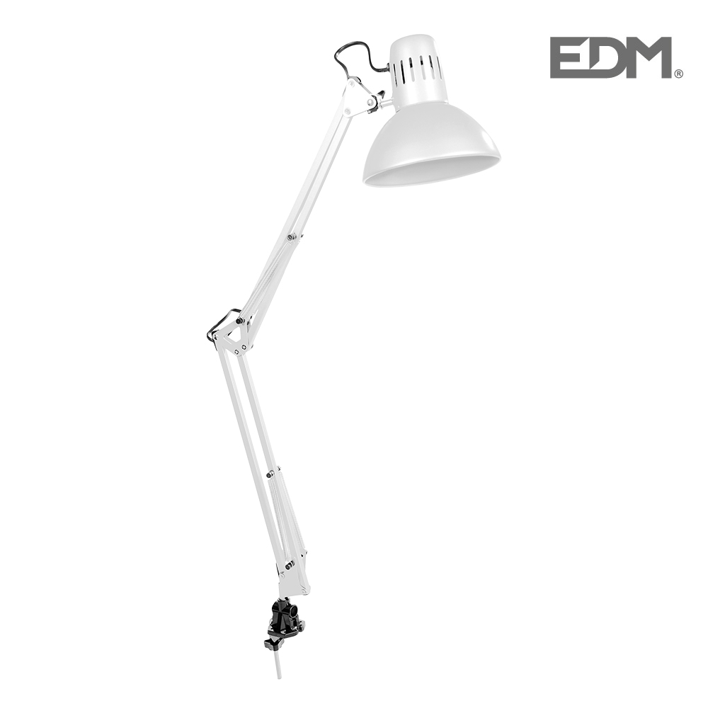 [LAF-30080] FLEXO ARQUITECTO E27 60W BLANCO MELBOURNE CON MORDAZA DE FIJACION EDM