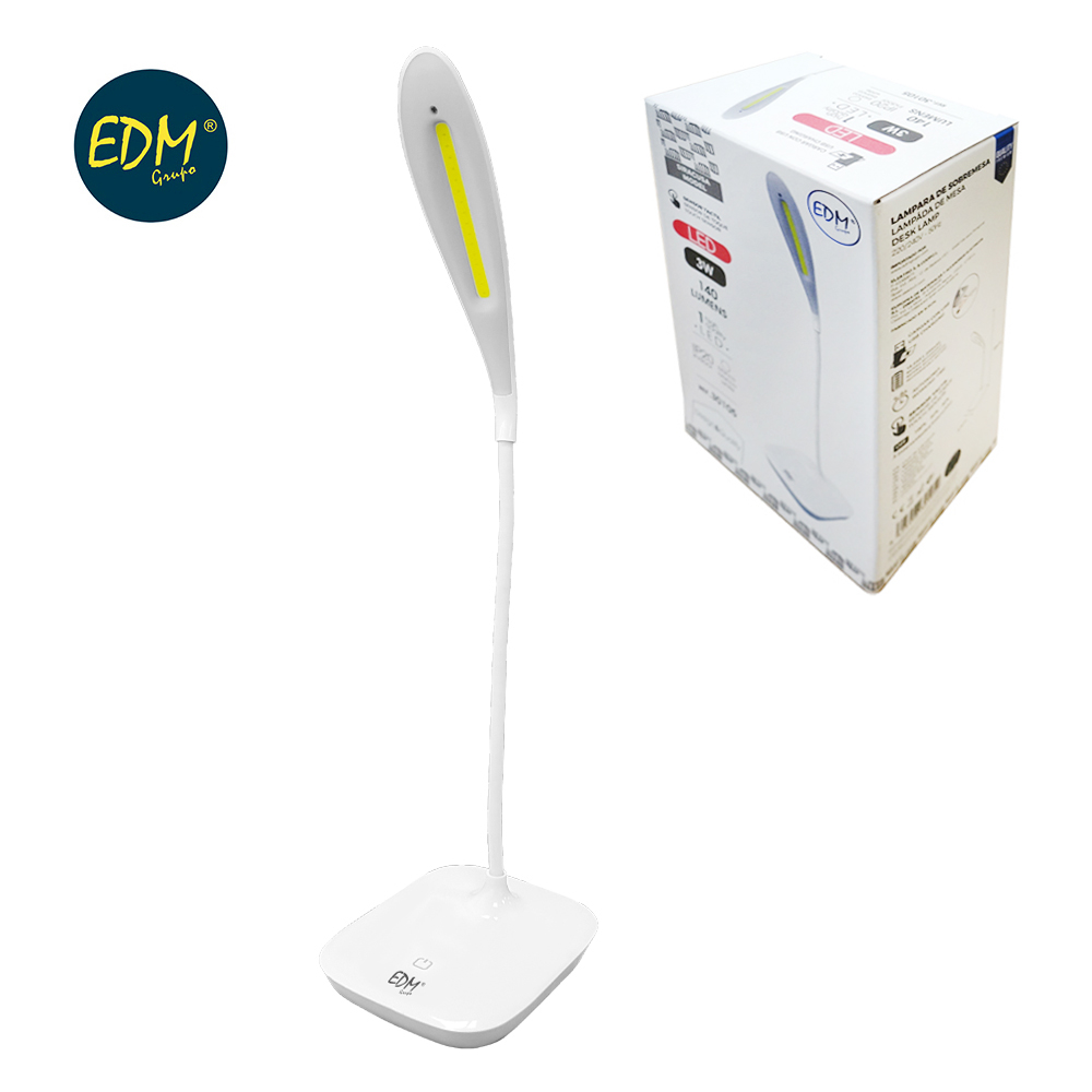 [LAF-30105] FLEXO LED SOBREMESA CON BATERIA 3W 140lm 6K DC5V 1200mAh