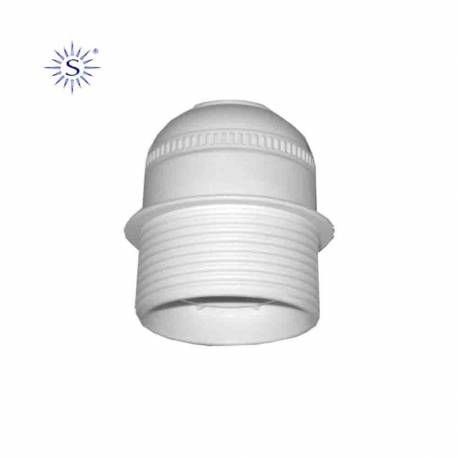 [POR-E27-BL-SR] PORTALAMPARAS E27 SEMIROSCADO BLANCO