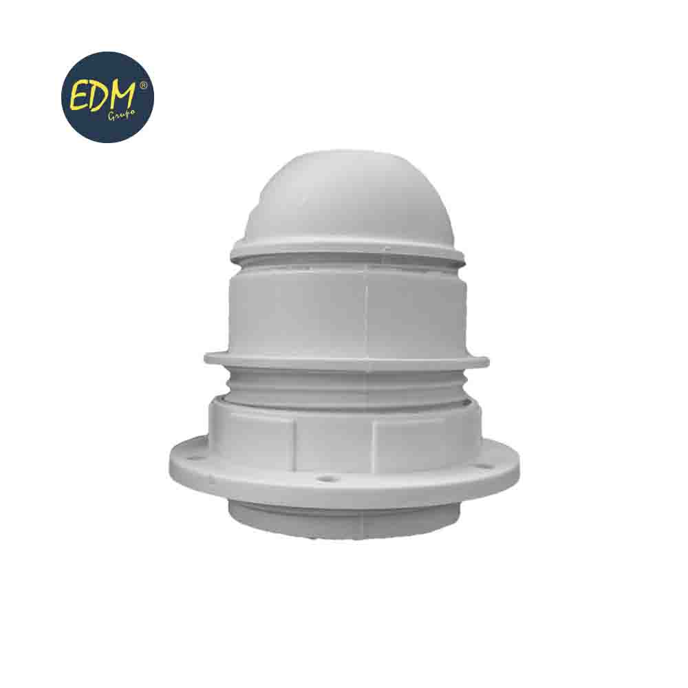 [POR-E27-BL-SR-AR] PORTALAMPARAS E27 + ARANDELA BLANCO