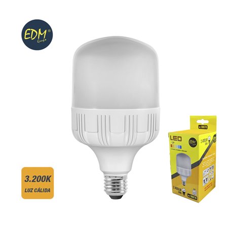 BOMBILLA LED E27 30W 3K LUZ CALIDA 2400LM 200º IP20