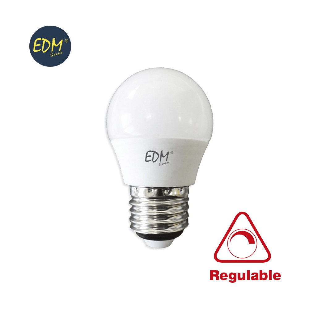BOMBILLAS LED ESFERICA G45 E27 5.5W 6K LUZ FRIA 500LM DIMMABLE