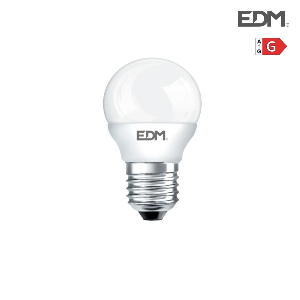 BOMBILLA LED ESFERICA G45 E27 6W 6K LUZ FRIA 500lm
