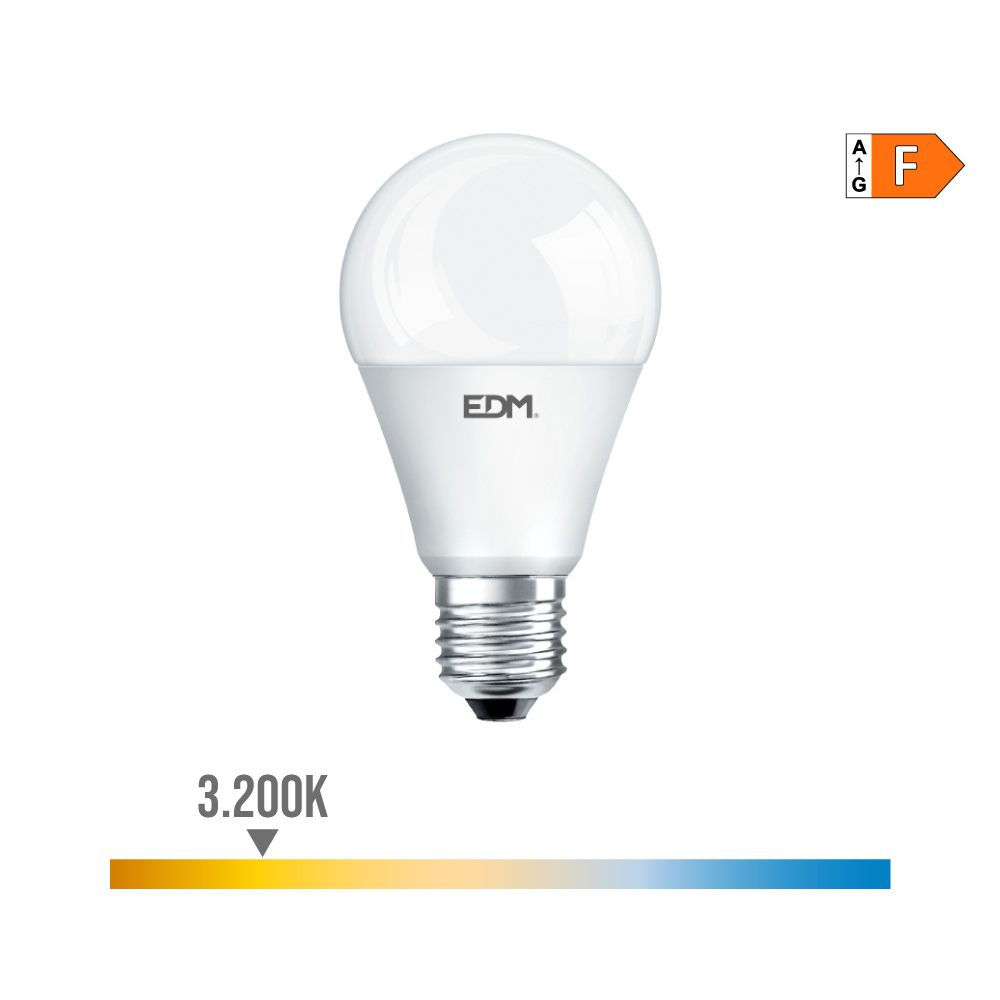 BOMBILLA LED STANDARD A60 E27 15W 3K LUZ CALIDA 1521lm 220º IP20