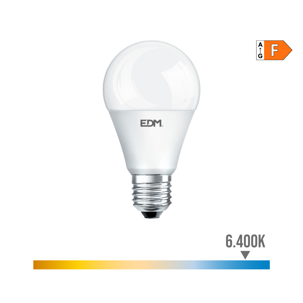 BOMBILLA LED STANDARD A60 E27 15W 6K LUZ FRIA 1521lm 220º IP20