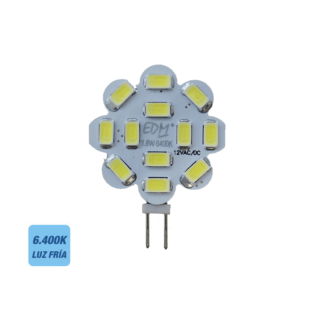 BOMBILLA LED PASTILLA G4 1.8W 6K LUZ FRIA 150LM SMD5630X12