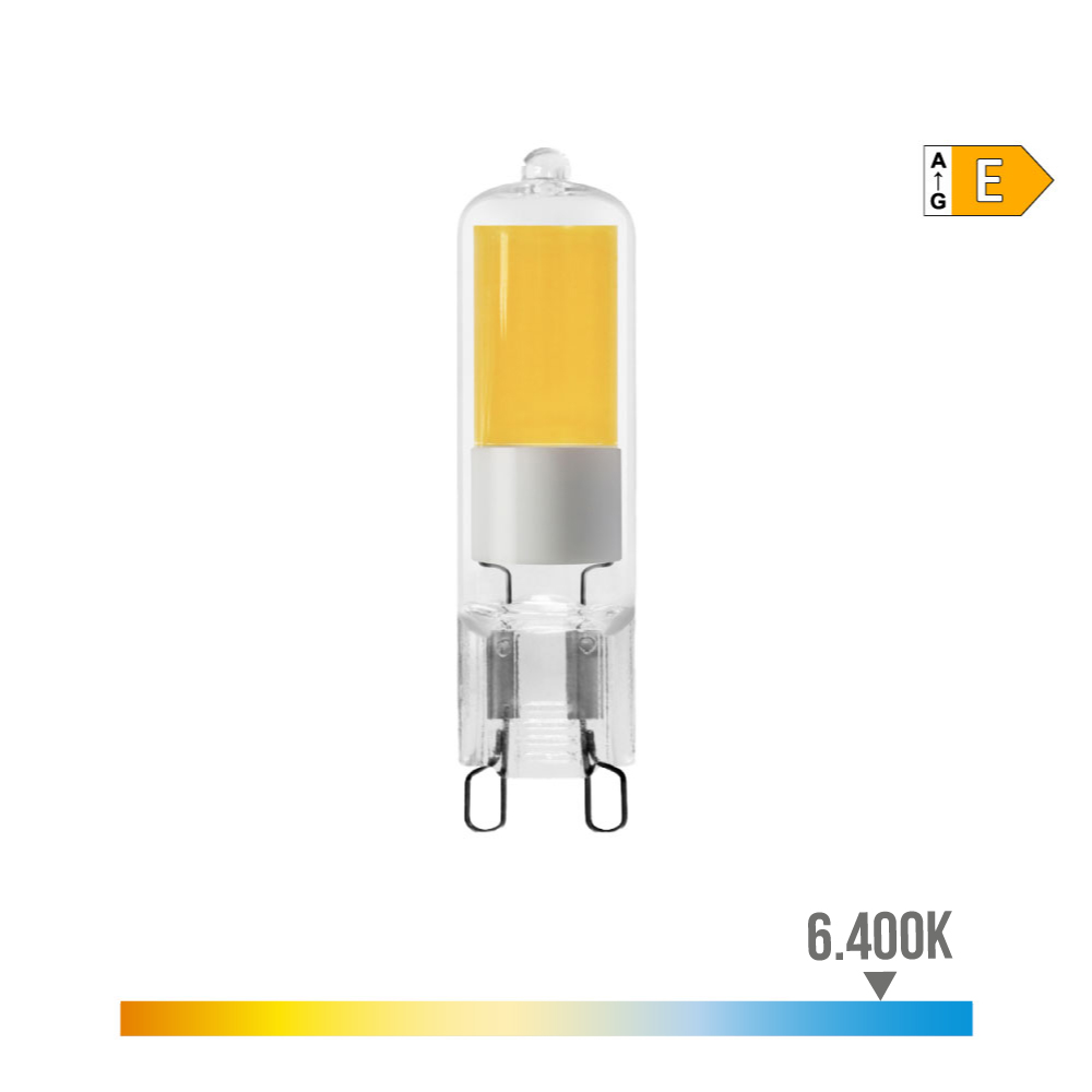 BOMBILLA LED G9 COB CRISTAL 5W 64K LUZ FRIA 575lm ø143x64.5mm 25H CRI80 270º