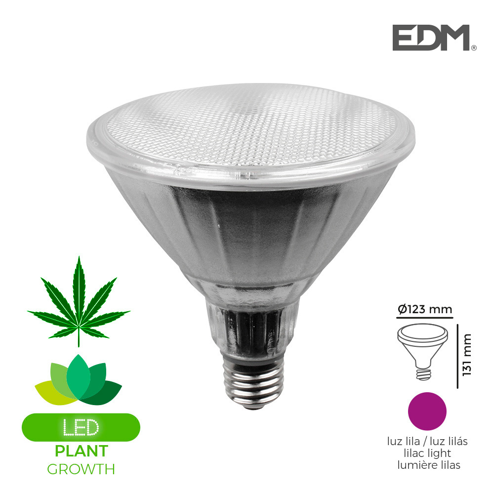 BOMBILLA PAR38 E27 13W GROWTH IP65 LUZ DE CRECIMIENTO