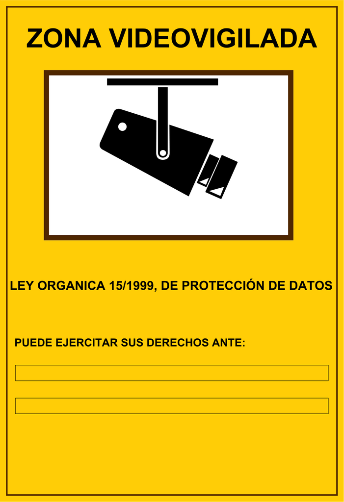 CARTEL RGPD ZONA VIDEOVIGILADA 21X29CM HOMOLOGADO